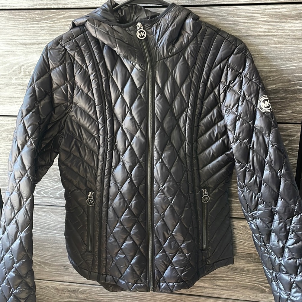 Michael Kors Black Hooded Puffer
